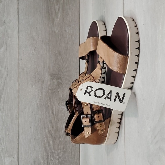 NWT Roan By Bed Stu Ibis Studded Ankle Leather Platform Boho Sandals Shoes - Picture 4 of 15